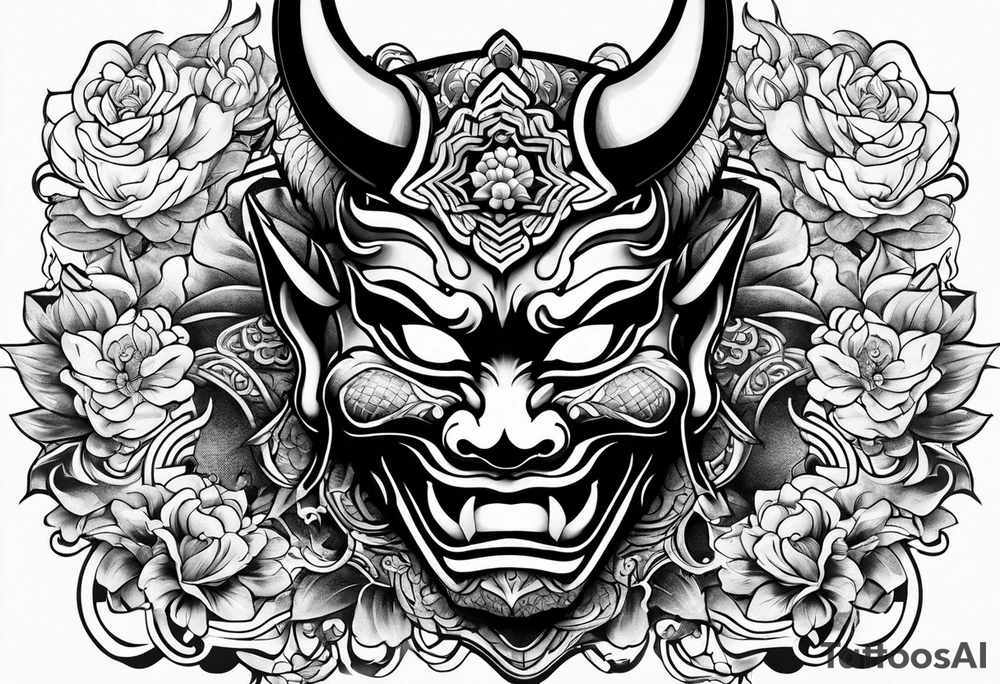 hannya mask tattoo idea