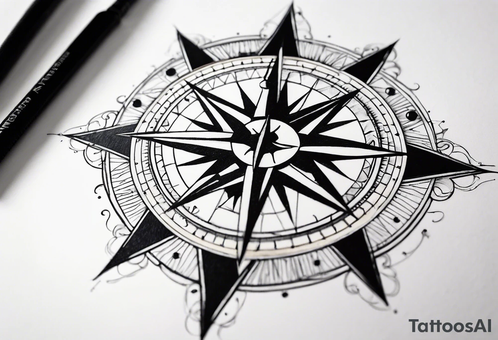 Military compass tattoo idea