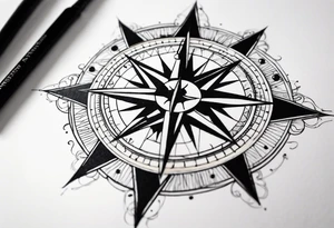 Military compass tattoo idea