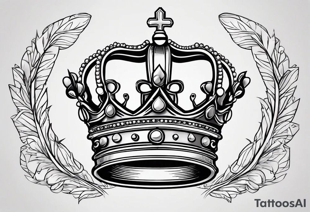 King & Queen Crown. Simplistic and detailed. fine lines Geometric design. no shading. Letters J & J included. tattoo idea