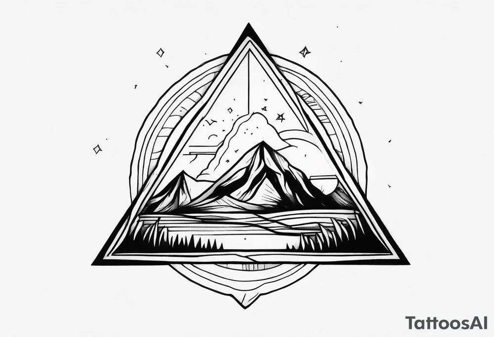 simple triangle tattoo idea