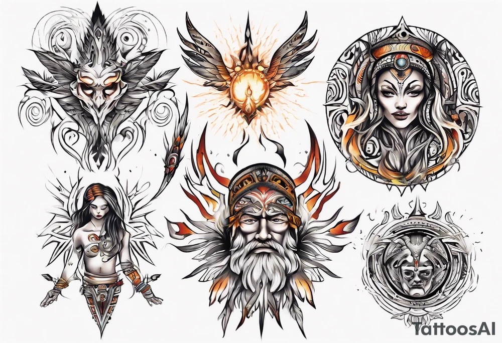 Light liberating people from fear tattoo idea