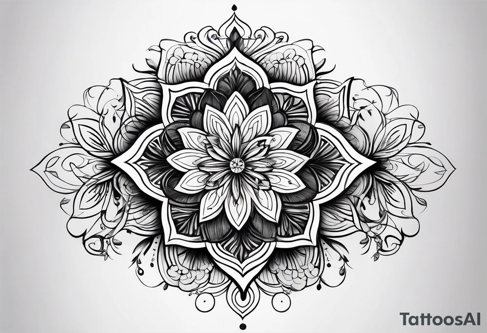 elegant
long
dainty 
unalome tattoo idea