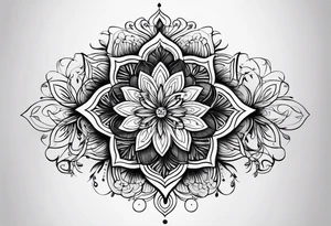 elegant
long
dainty 
unalome tattoo idea