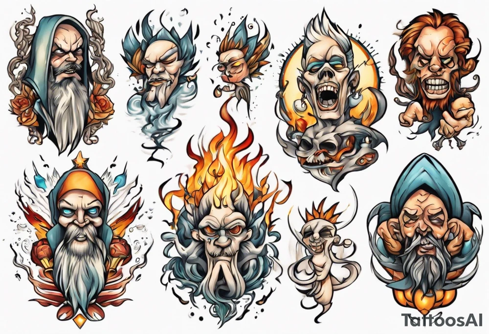 Light liberating people from fear tattoo idea