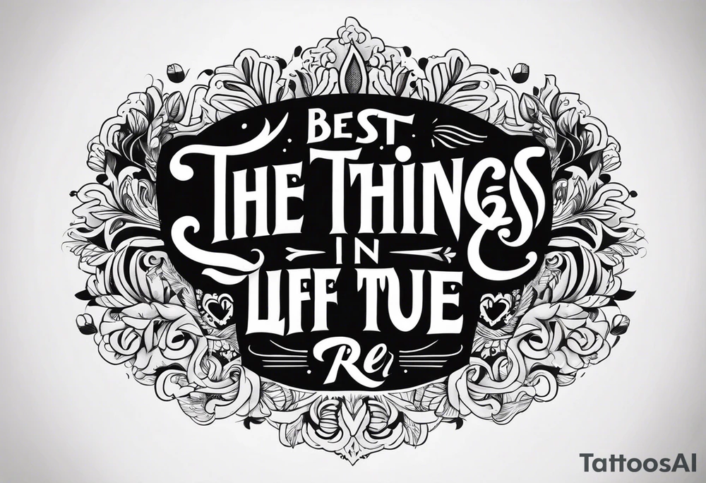 The best things in life are true tattoo idea