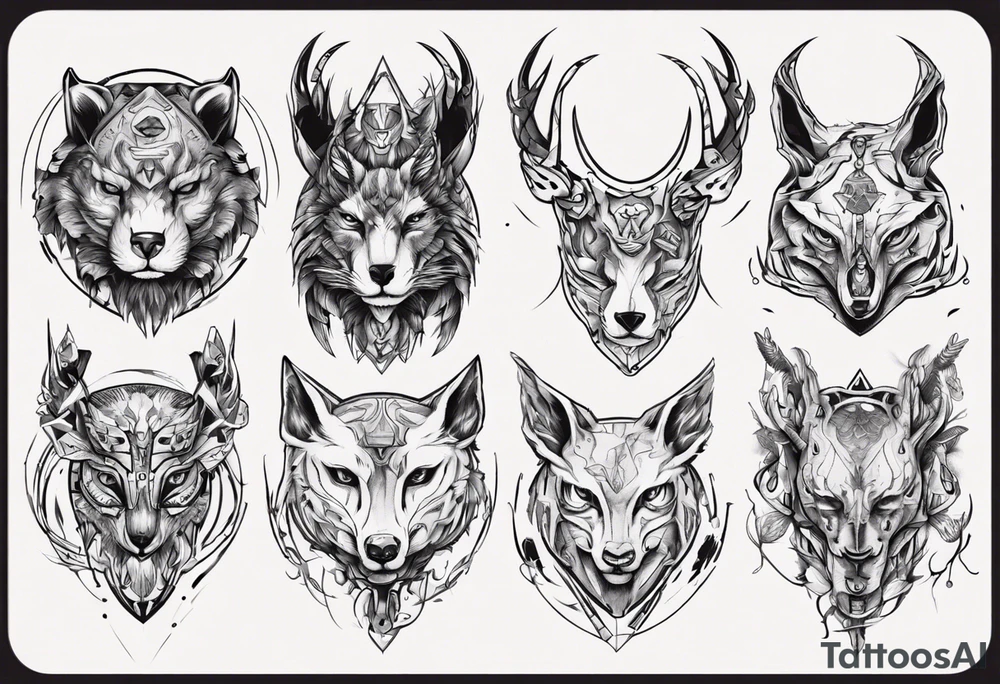 cybersigilism animals tattoo idea