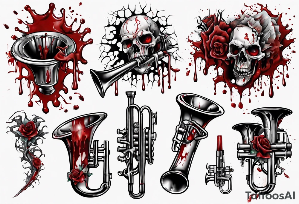 Trumpet
Horror
Blood
Cracked tattoo idea