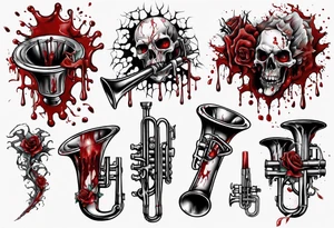 Trumpet
Horror
Blood
Cracked tattoo idea