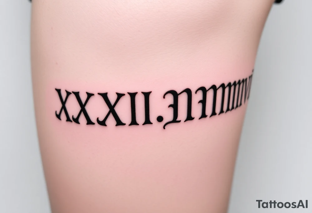 XXX.XII.MMVI gothic style for men tattoo idea