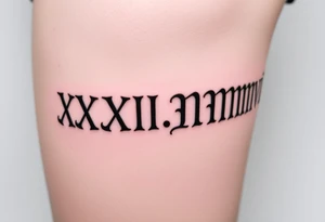XXX.XII.MMVI gothic style for men tattoo idea