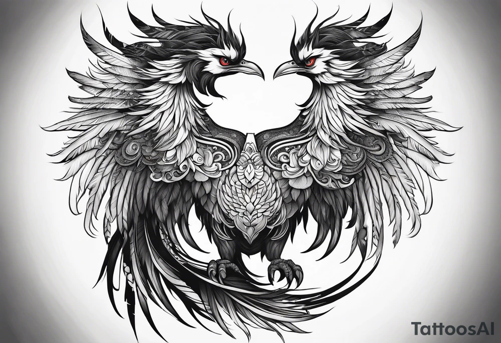 graceful asian style phoenix with extra long tail feathers and a long neck and large feathers
arm tattoo tattoo idea