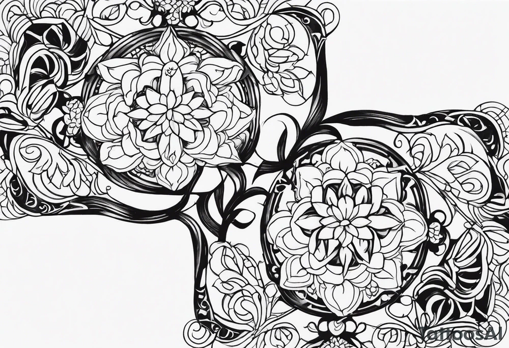 Uma tatuagem na cintura que percorre a lateral do quadril até as costas sem ter flores ou animais tattoo idea