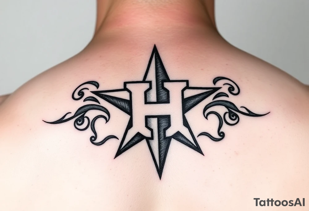 Old Houston Astros star logo tattoo idea