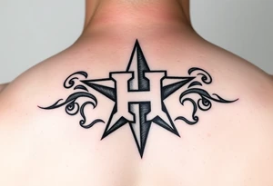 Old Houston Astros star logo tattoo idea