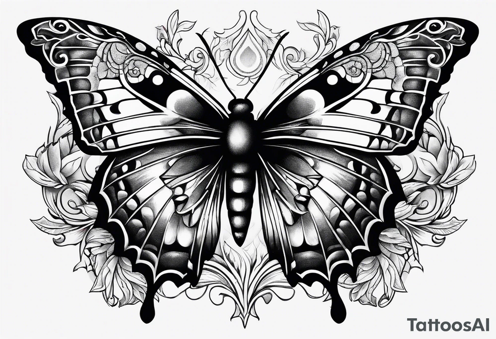 dark moth five and a half points tattoo idea