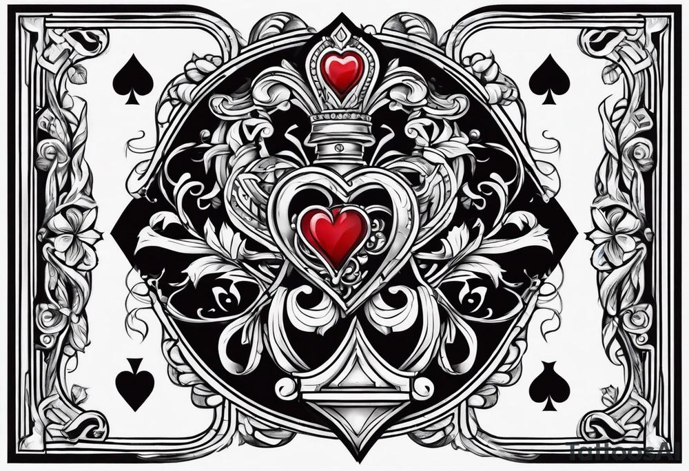 Jack of hearts card tattoo idea