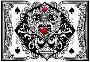 Jack of hearts card tattoo idea