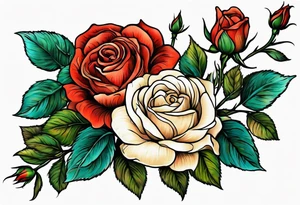 bouque of roses tattoo idea