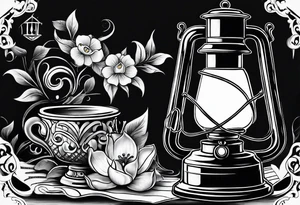 Oil lamp tattoo idea
