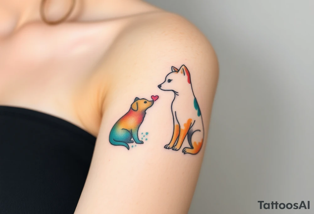 Pet friendship tattoo idea
