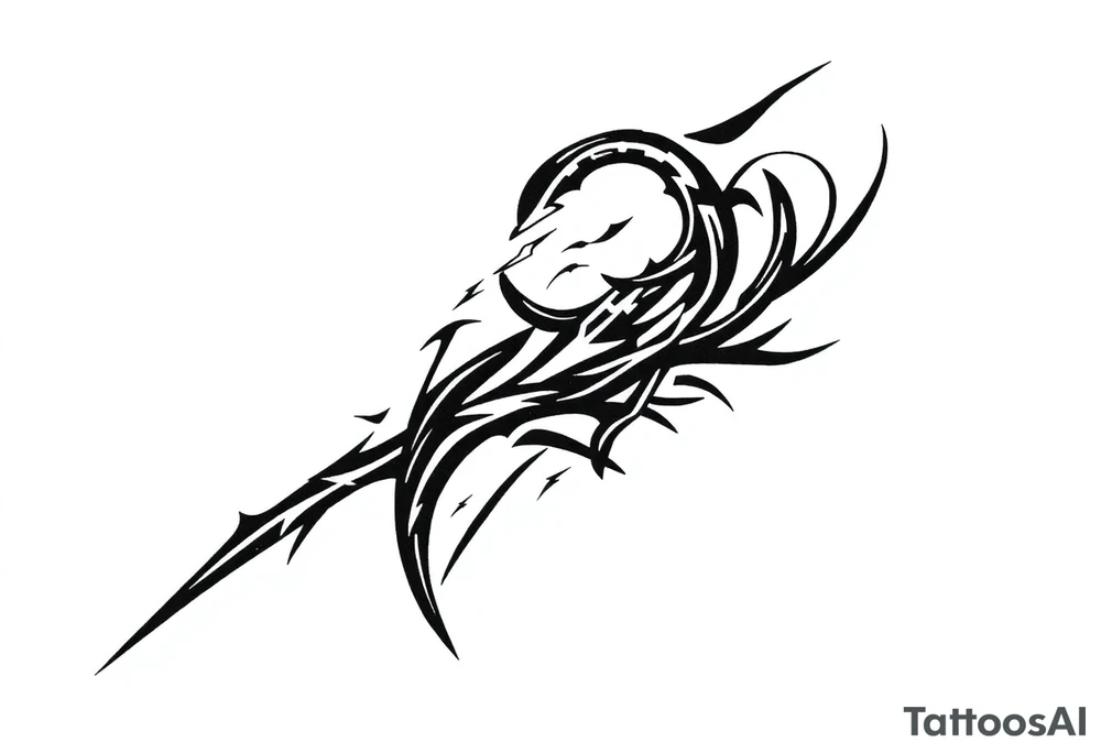 I want a tattoo inspired by the character Izuku midorya from my hero academia. I want his black whip and lighting across my bicep, shoulder and leading slightly to my traps. I want it to be sharp. Not lacking or cringy. Sharp. I don’t want the character or the characters arm. I want the black whip and lighting. tattoo idea