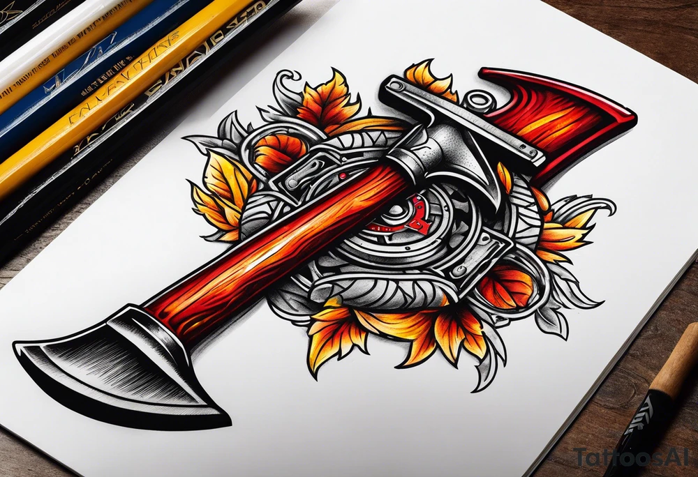 fire department halligan bar and axe tattoo idea