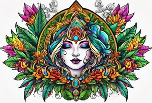 Marijuana and Psychedelic inspired tattoo tattoo idea