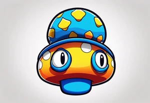 Madhatter blue mushroom mario tattoo idea