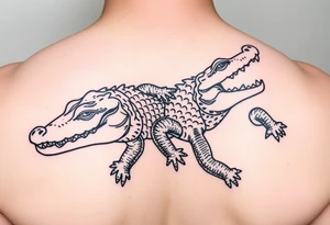 Mardi gras alligators tattoo idea