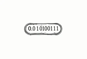 A Power Button with the Binary Text "00100001 01100011 01110000 01110101" Embedded in the button tattoo idea