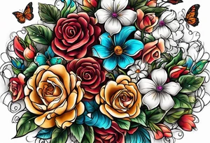 Time Chaim flower tattoo idea