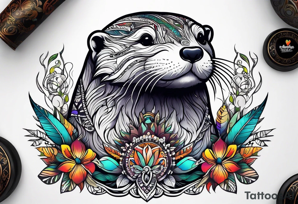 Hippie Otter tattoo idea
