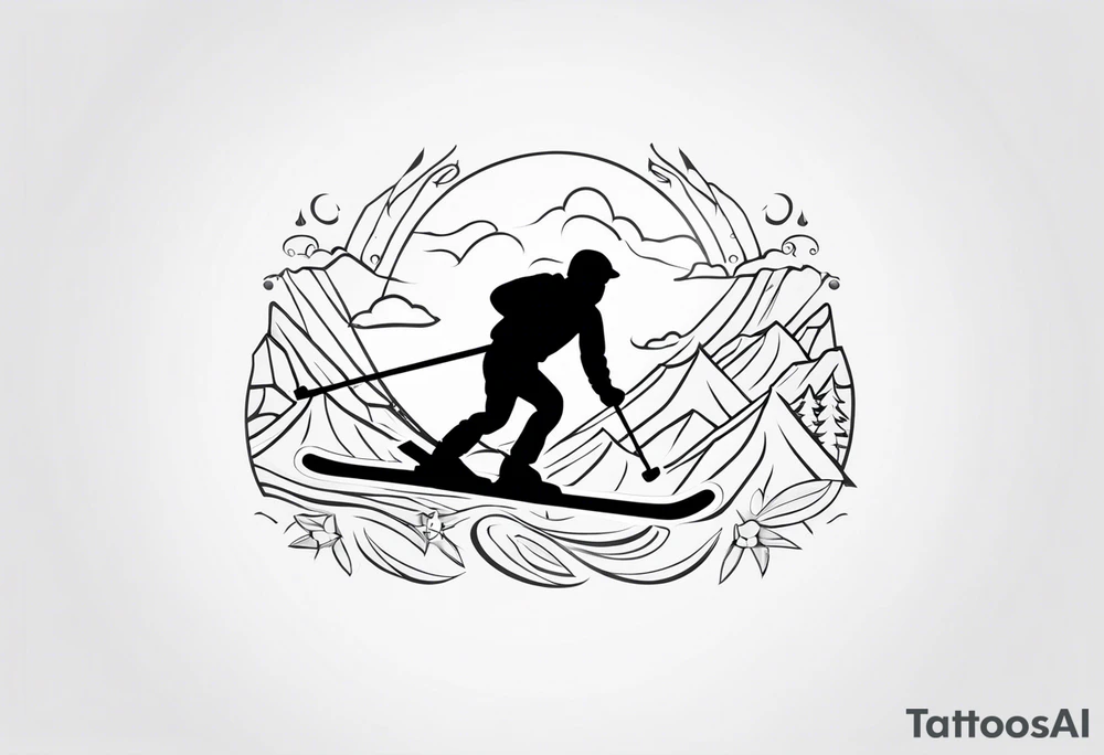 Skier tattoo idea