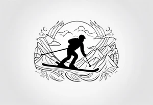 Skier tattoo idea
