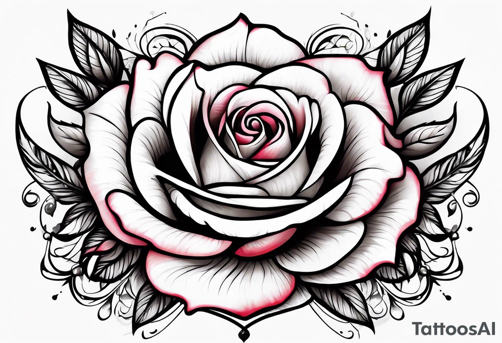 Sexy rose tattoo idea