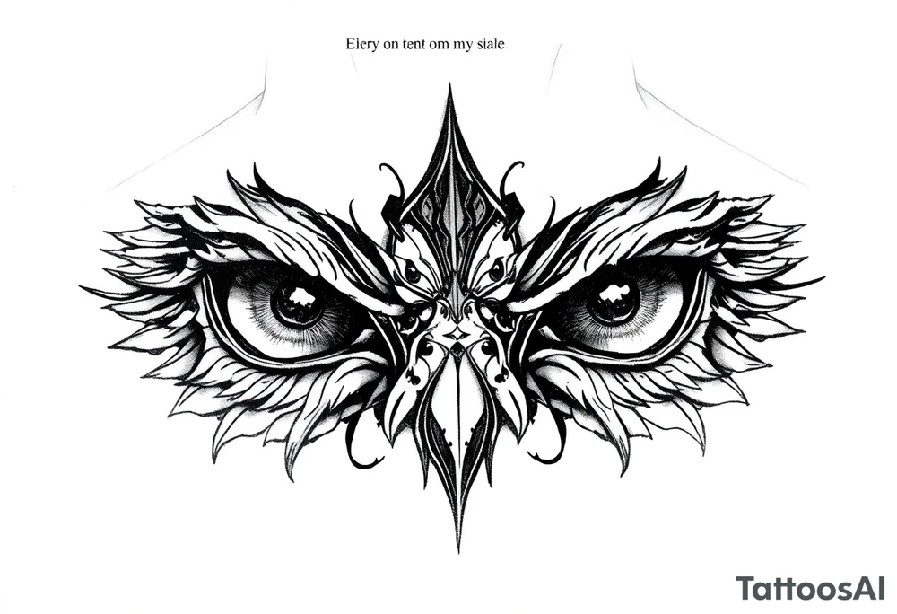 Eyes big and small on my chest for a man tattoo idea