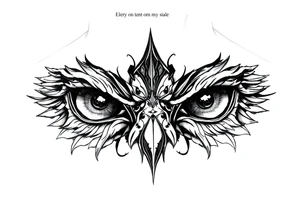 Eyes big and small on my chest for a man tattoo idea