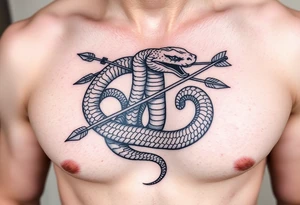 snake archer with arrows tattoo idea