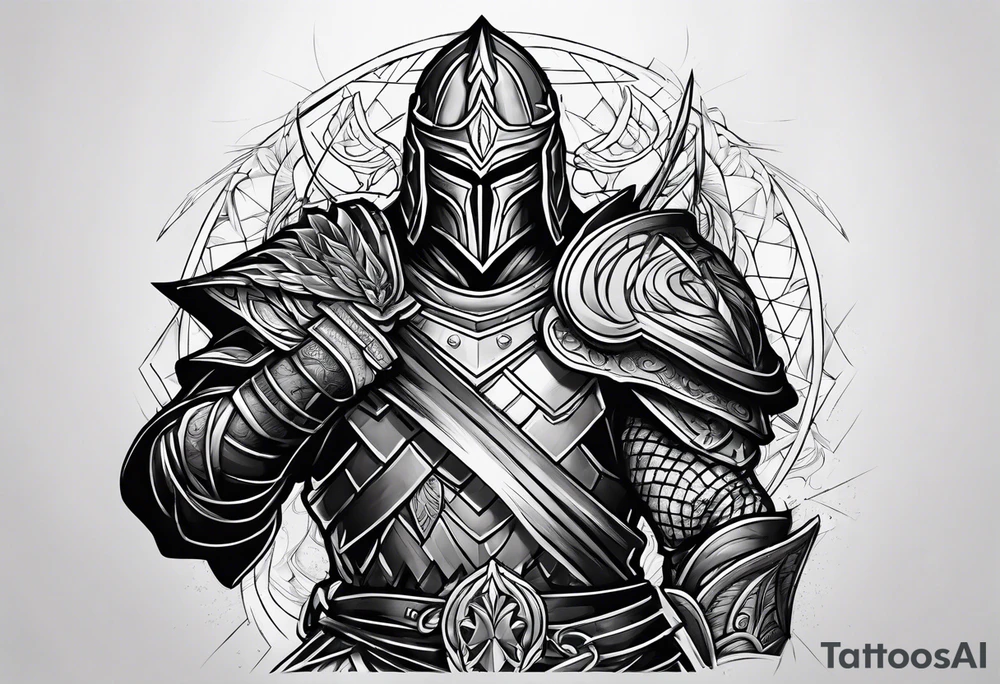 a battle hardened warrior tattoo idea