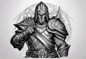 a battle hardened warrior tattoo idea