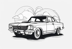 love in a car tattoo idea