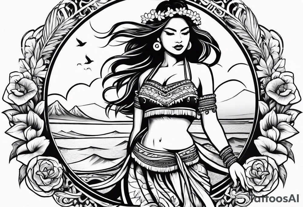 hula girl tattoo idea