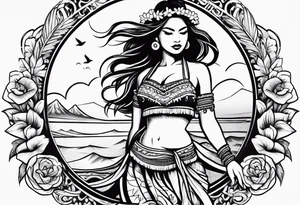 hula girl tattoo idea