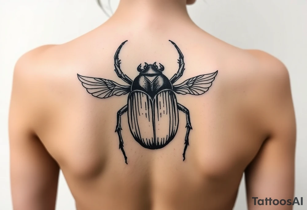 Egyptian dung beetle tattoo idea