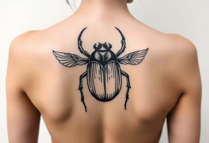 Egyptian dung beetle tattoo idea