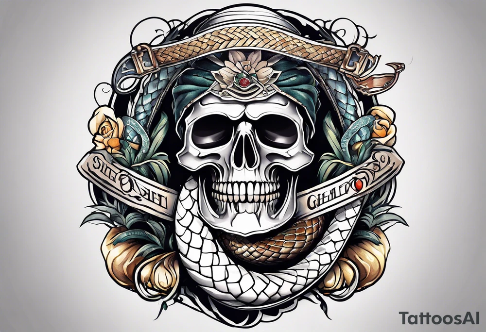 snake and dagger tattoo idea