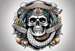 snake and dagger tattoo idea