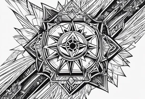 broken sword weapon tattoo idea
