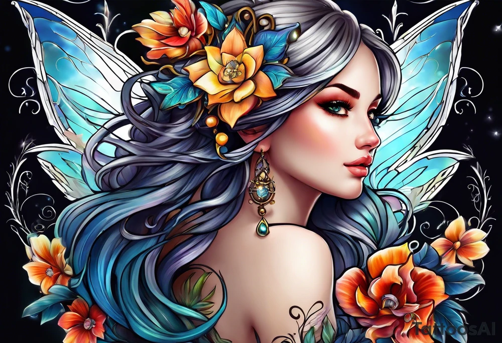 fairy godesss tattoo idea
